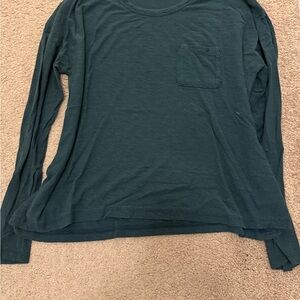 James Perse Forest Green Long Sleeve Top